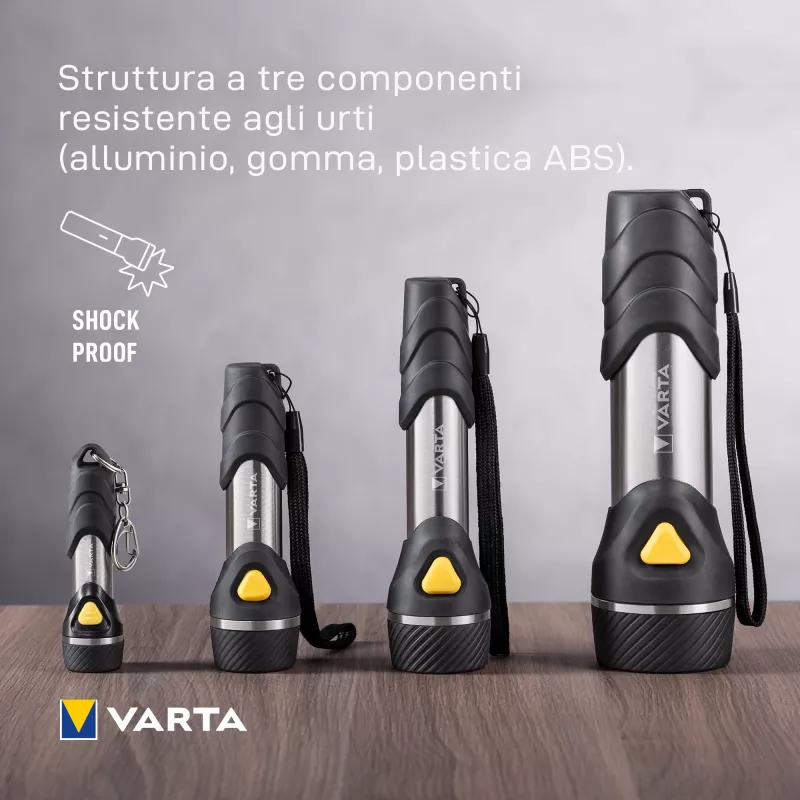 Lanterna de mão Varta Day Light Multi LED F20 preto prateado amarelo