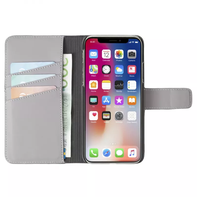 Capa tipo carteira Krusell Loka iPhone XS Max 16,5 cm cinzento
