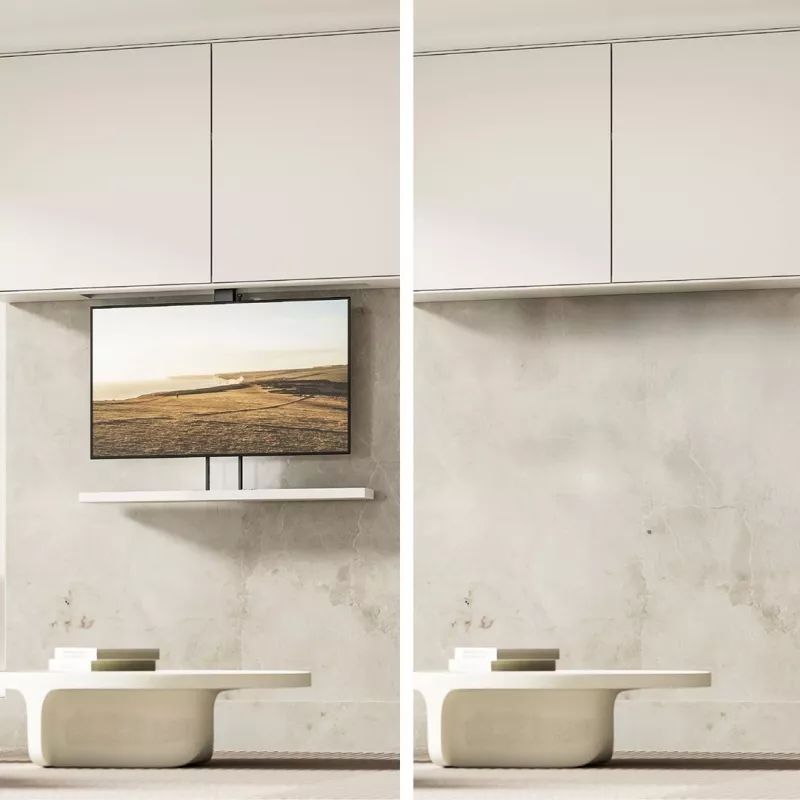 Suporte elétrico de teto/chão Maclean, extensível, 43''-88'', VESA 600x400, máx. 60 kg, 100-240 V AC, 50/60 Hz