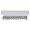 Patch panel LANBERG PPF6-9012-S, 12 portas, metal, cinzento, 1HE, 215×130×44.5 mm