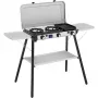 Camping Kitchen 2 Multi Cook Plus, fogão a gás cinzento, 2 zonas de cozedura 2x 1,8 kW + placa de grelhar 0,9 kW, modelo 2025