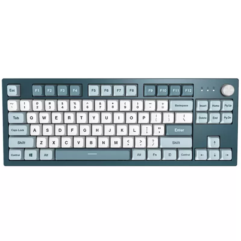 Teclado gaming Montech MKey TKL USB Cinzento-escuro, Azul-claro, Branco
