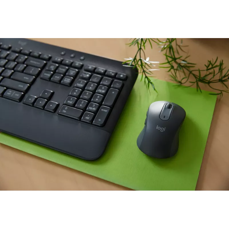 Logitech Signature MK650 for Business - Conjunto teclado e rato - Sem fios - 2,4 GHz, Bluetooth LE - QWERTY - Espanhol - Grafite