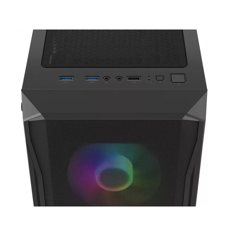 Caixa Fury Shobo SH4F com janela RGB e 4 ventoinhas MIDI Computador PC