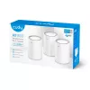 Cudy M1800 pack de 3 Dual-Band (2,4 GHz / 5 GHz) Wi-Fi 6 (802.11ax) branco 1 interno