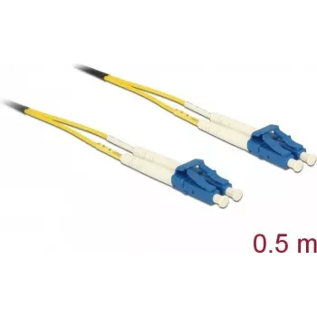 Cabo de fibra ótica DeLOCK 86545 0,5 m LC amarelo