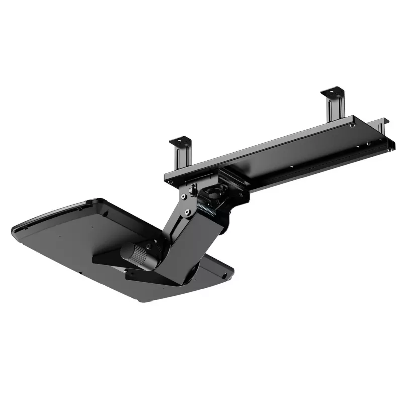 Suporte de teclado sob a secretária Maclean, ajustável, máx. 5 kg, preto, MC-156 B
