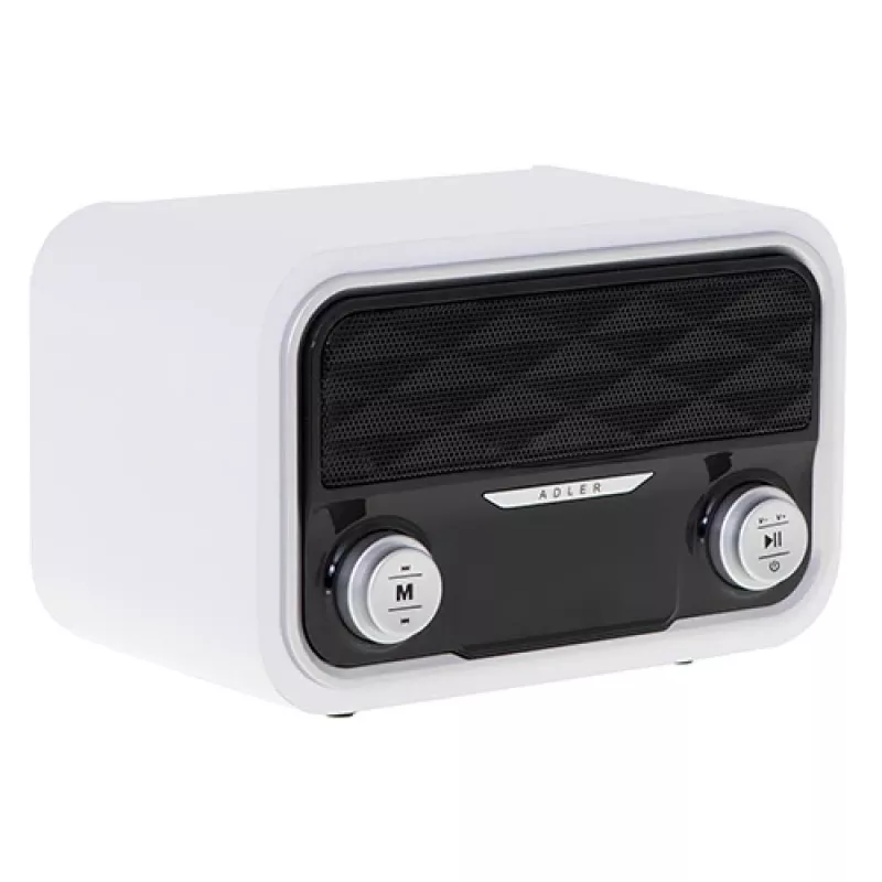 Rádio portátil Adler AD 1185 – FM, Bluetooth 4.0, MP3, cartão SD, AUX, bateria 1800 mAh, ecrã LCD, carregamento Micro-USB