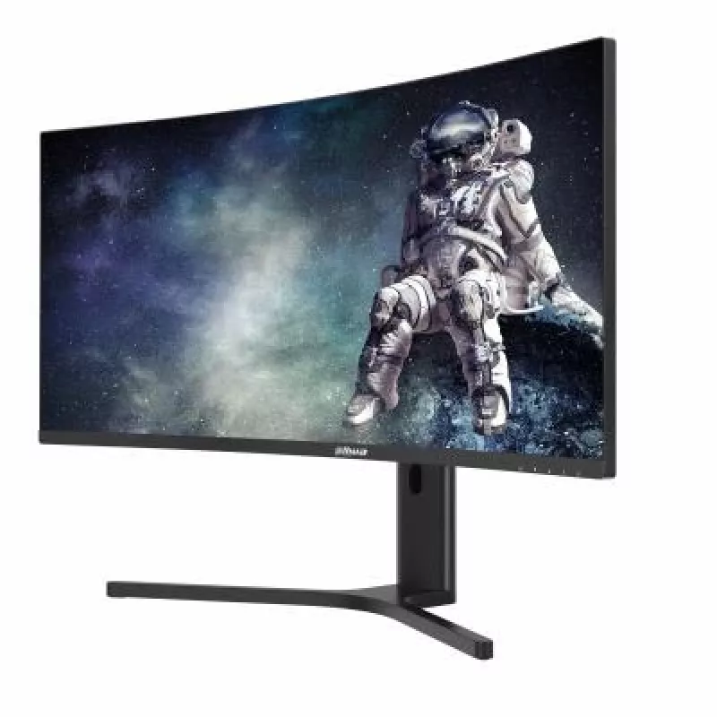 Monitor de computador DAHUA LM34-E330CA 86,4 cm (34 polegadas) UltraWide Quad HD 3440×1440 VA LCD 21:9 curvo, 1 ms, VESA, altura ajustável, preto