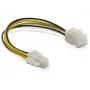 Cabo de alimentação ficha/conector fêmea P4 DeLOCK 82428 0,15 m