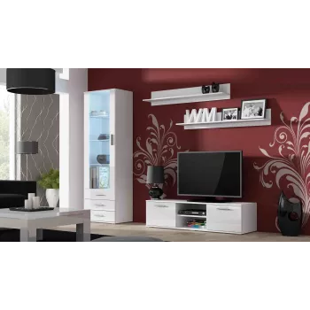 Suporte de TV Cama SOHO 140 branco/branco brilhante