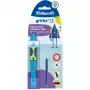 Caneta de tinta permanente Pelikan griffix® para destros - Neon Fresh azul - azul - sistema de cartuchos - azul - plástico - aço inoxidável - destros (820363)