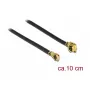 Delock 89647 cabo de antena, MHF para MHF 4, 10 cm, preto