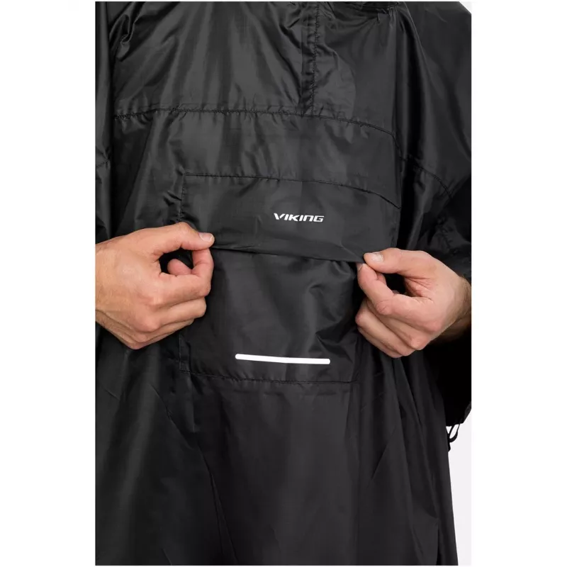 Poncho de chuva para adulto VIKING Vesper mochila preto UNI
