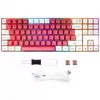 Teclado gaming mecânico GAMIAC TKL90G com switches Kailh Red, Tenkeyless, Branco/Vermelho