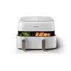 Fritadeira Philips série 3000 NA353/10 dupla 9 L de pé 2750 W fritadeira de ar quente prateado, branco