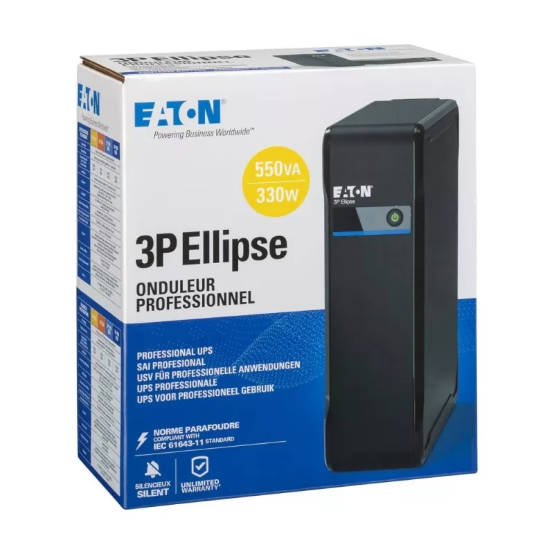 UPS Eaton 3P Ellipse 550 (fonte de alimentação ininterrupta) standby (offline) 0,55 kVA 330 W 4 saídas AC