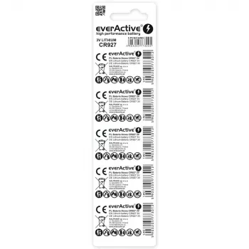 Pilha de lítio everActive CR927 3V, 30 mAh, pilha botão, altura 2,7 mm — pack de 5
