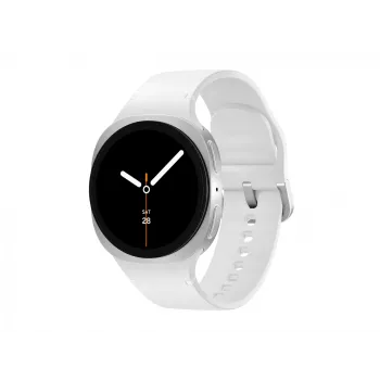 Samsung Galaxy Watch 8 3,3 cm (1,3 polegadas) AMOLED 40 mm digital 438 x 438 pixels ecrã tátil 4G prateado Wi-Fi GPS (satélite)