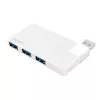Hub USB 3.0 de 4 portas, prateado