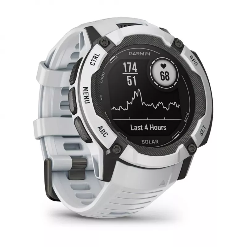 Garmin Instinct 2X Solar 2,79 cm (1,1) MIP 50 mm Digital 176 x 176 píxeis Ecrã tátil branco GPS (satélite)