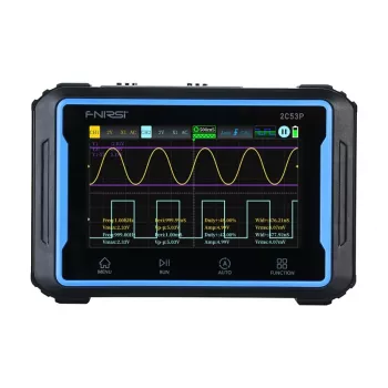 Osciloscópio portátil 3-em-1 FNIRSI 2C53P com ecrã tátil de 4,3 polegadas