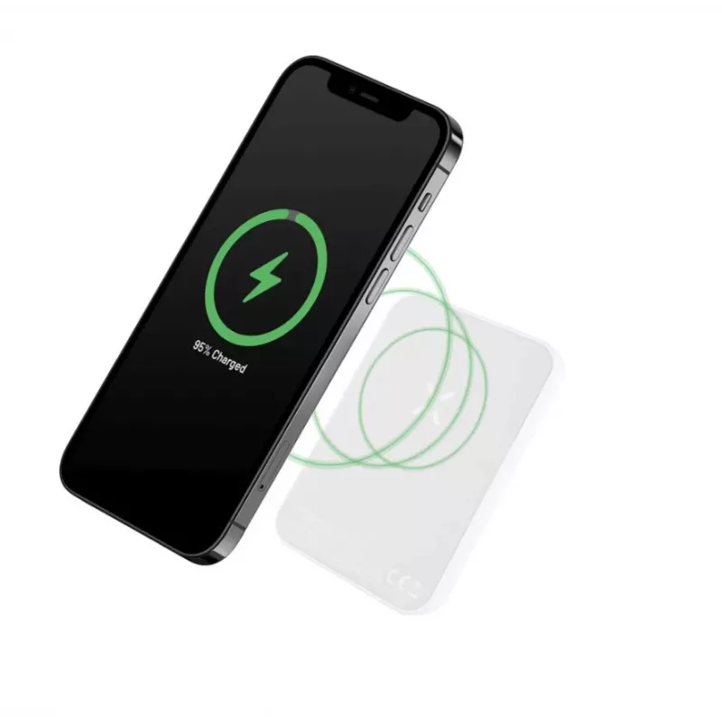 Powerbank portátil FIXED FIXZENM-6-WH — 6000 mAh, carregamento rápido USB-C, branco