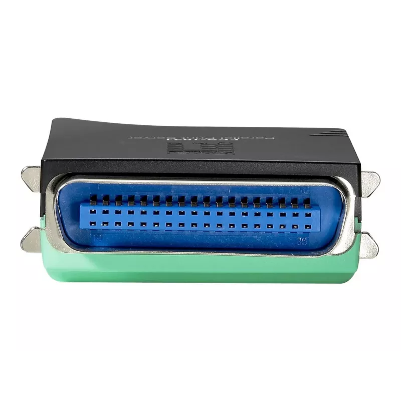 Servidor de impressão paralelo LevelOne, preto, verde, atividade, link, energia, estado, Taiwan, Ethernet LAN, IEEE 802.3, IEEE 802.3u, 10,100 Mbit/s