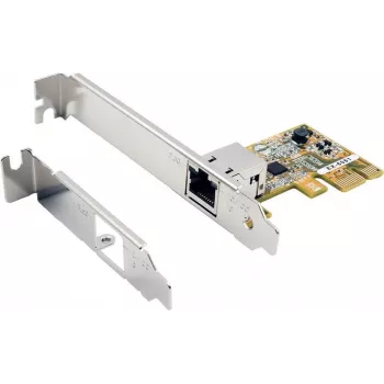 Placa Ethernet PCI-EXPRESS Exsys 1 porta incl. suporte LowProfile chipset Realtek - placa de rede - PCI-Express