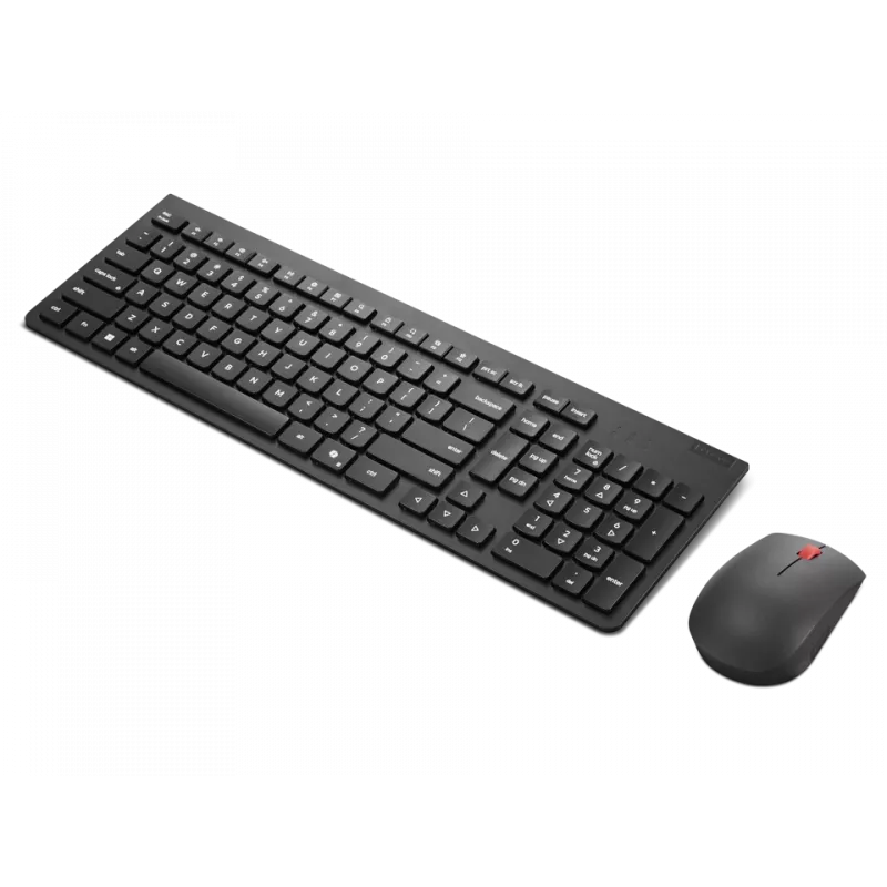 Teclado e rato Lenovo sem fios Preto