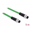DeLOCK - cabo de rede - M12 (4 pinos) (M) para M12 (4 pinos) (M) - 5,0 m - SF/FTP - sem halogéneos - verde (85920)