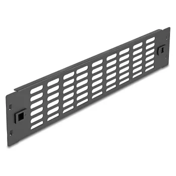 Painel cego ventilado DeLOCK 19 polegadas 2U preto metal sem ferramentas
