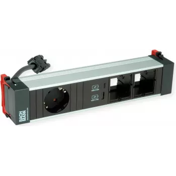 Power Frame Bachmann 916.0572 Medium módulo de alimentação 1x CEE7/7 2x CM 1x USB