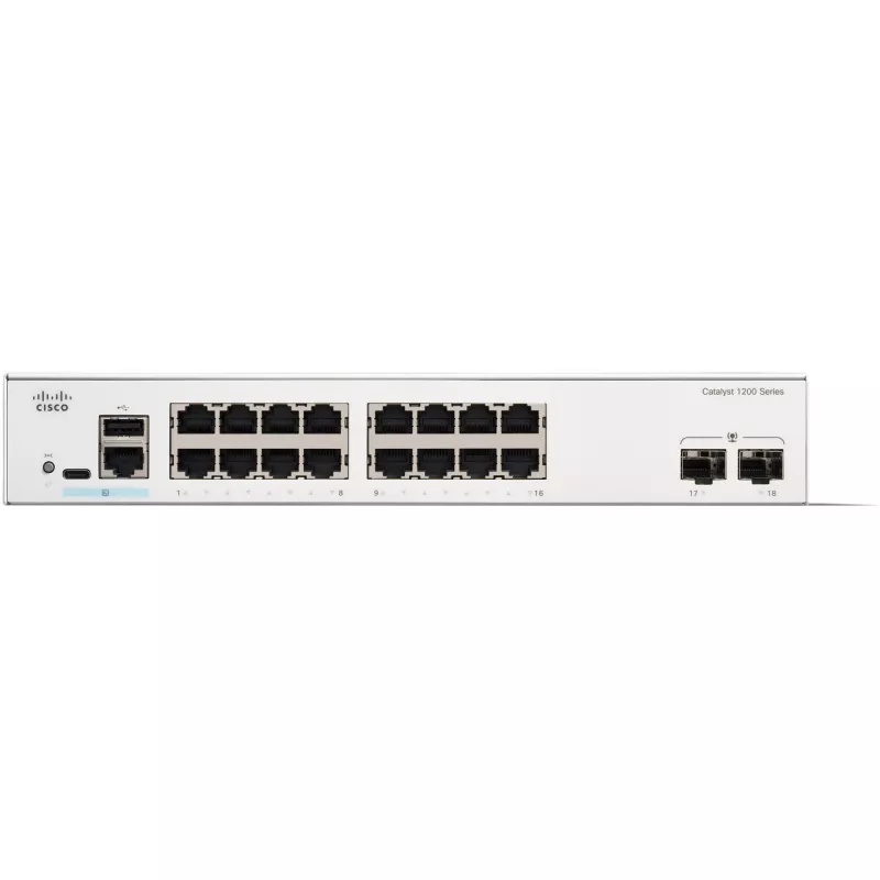 Switch gerido Cisco Catalyst 1200-16T-2G 16 Port GE 2x1GE SFP