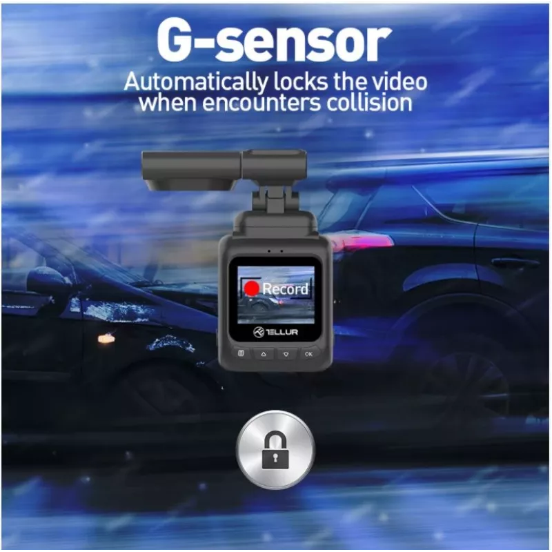 Dashcam Tellur Dash Patrol DC2 FullHD 1080P GPS preto