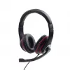 Headset gaming com fios GEMBIRD MHS-03-BKRD — binaural, circum-aural, 3,5 mm, cabo de 1,8 m, vermelho/preto