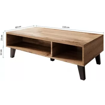 Mesa de centro Cama NORD 110 cm carvalho wotan/antracite