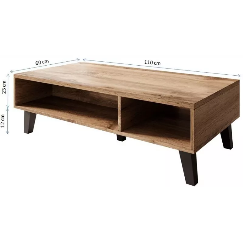 Mesa de centro Cama NORD 110 cm carvalho wotan/antracite