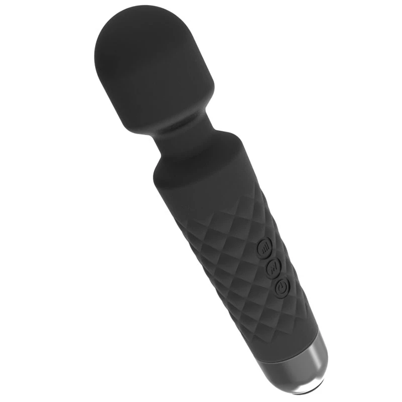 Massageador de clítoris Erolab Wand-M preto — recarregável, à prova de água