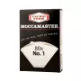 Filtro de café de papel descartável MOCCAMASTER tamanho de chávena 1 — 80 unidades, branco