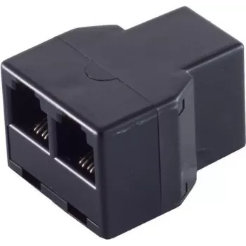 ShiverPeaks BS71225 conector de cabo telefónico, ficha fêmea RJ-11 (6P4C) para 2x ficha fêmea RJ-11