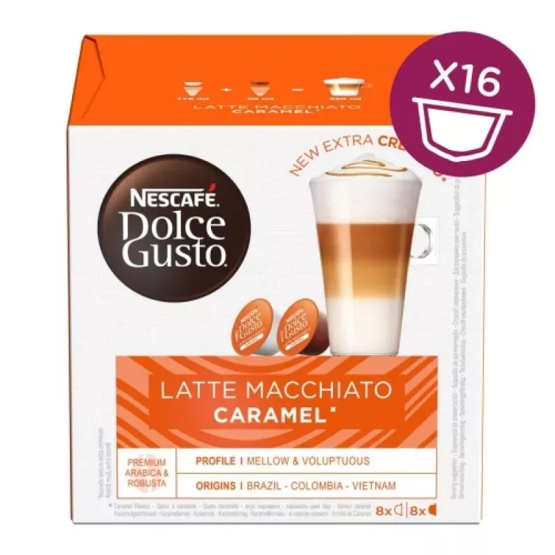 Nescafe Dolce Gusto Caramel Latte Macchiato café, 16 cápsulas