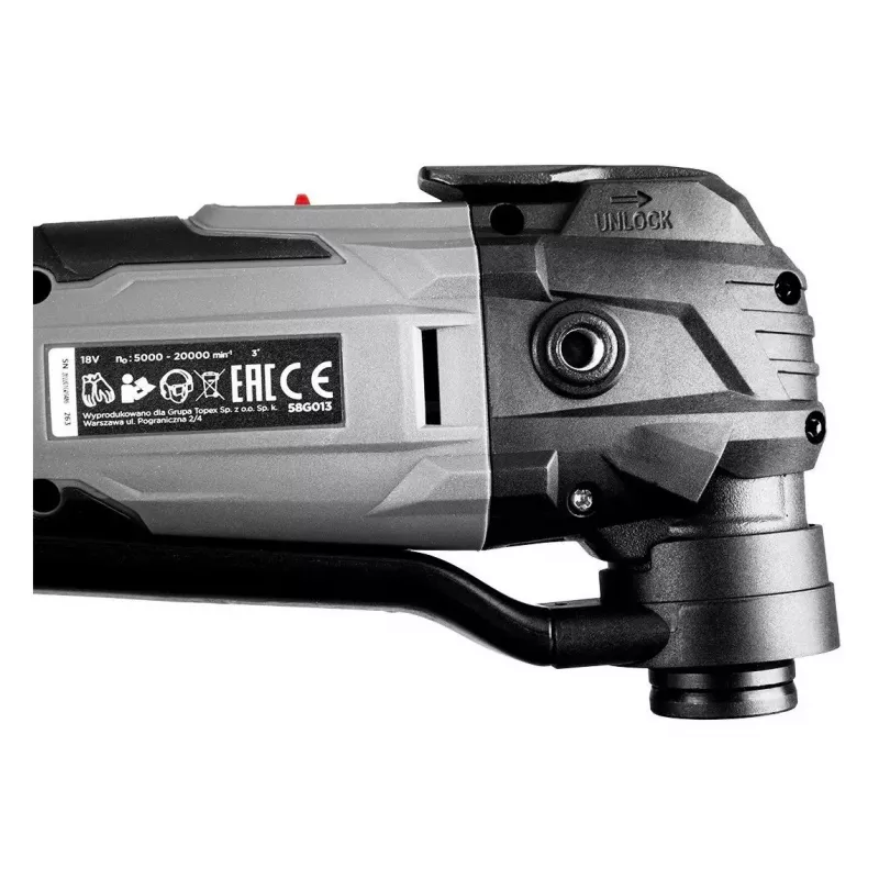 Multiferramenta GRAPHITE Energy+ 18V 58G013 — ferramenta multifunções oscilante a bateria, 18 V a bateria