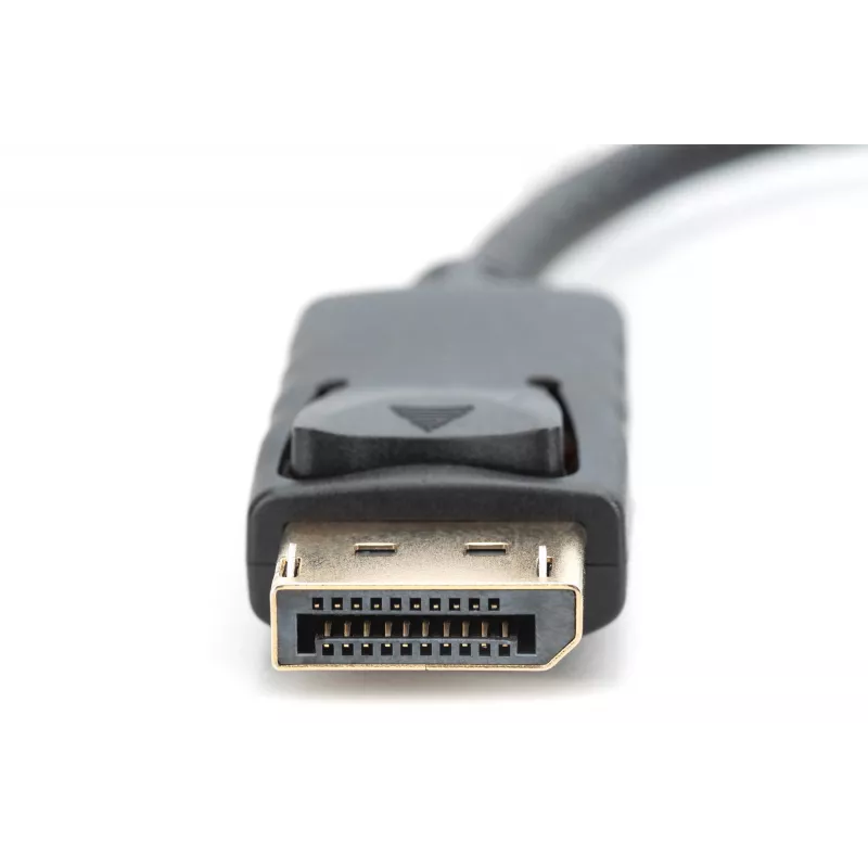 Adaptador DIGITUS, ficha DisplayPort - conector fêmea HDMI A, DisplayPort Standard 1.1a, certificado UL20276, AWG28 (DB-340400-001-S)