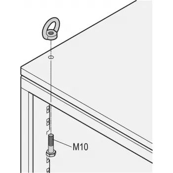 SCHROFF CONJUNTO DE OLHAIS DE ELEVAÇÃO M10 4 UNIDADES - acessório para rack (20117080)