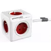 Allocacoc 2304/FREXPC régua de tomadas 3 m 5 tomadas AC interior vermelho, branco