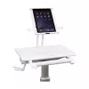 Carrinho para tablet Ergotron, SV10 – carrinho para tablet / teclado – médico – metal – branco, alumínio – tamanho do ecrã: até 30,5 cm (até 12 polegadas)