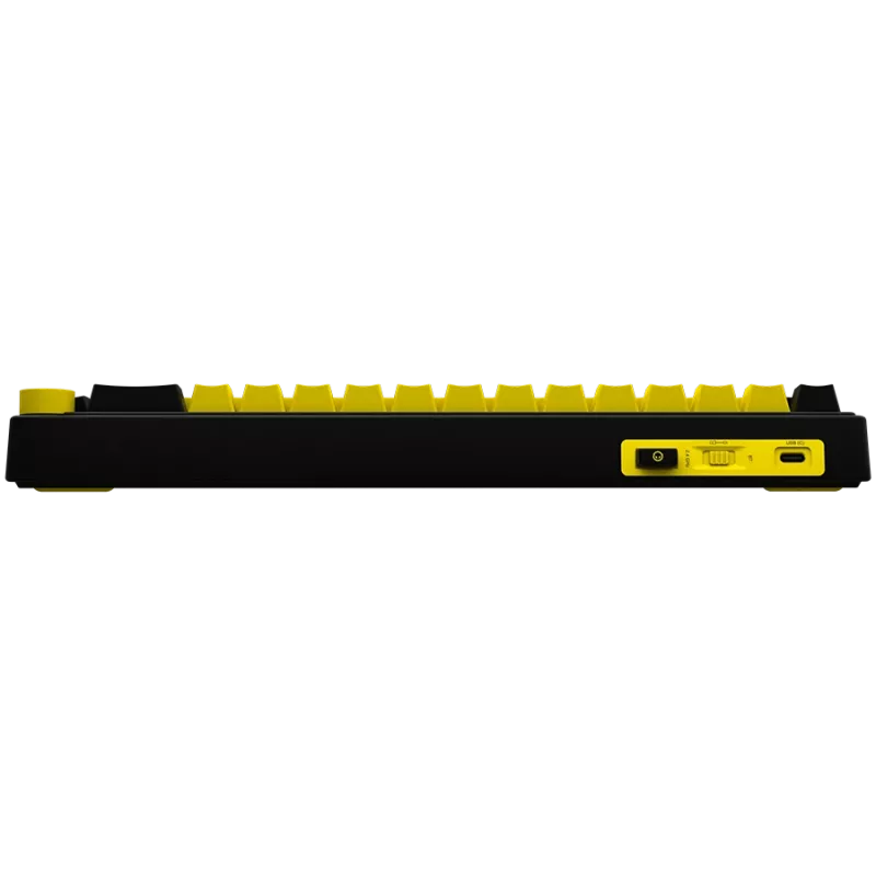 Teclado de gaming mecânico LORGAR KBP70MW 65% preto amarelo layout EN