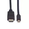 Cabo de vídeo ROLINE - Mini DisplayPort (M) para HDMI (M)