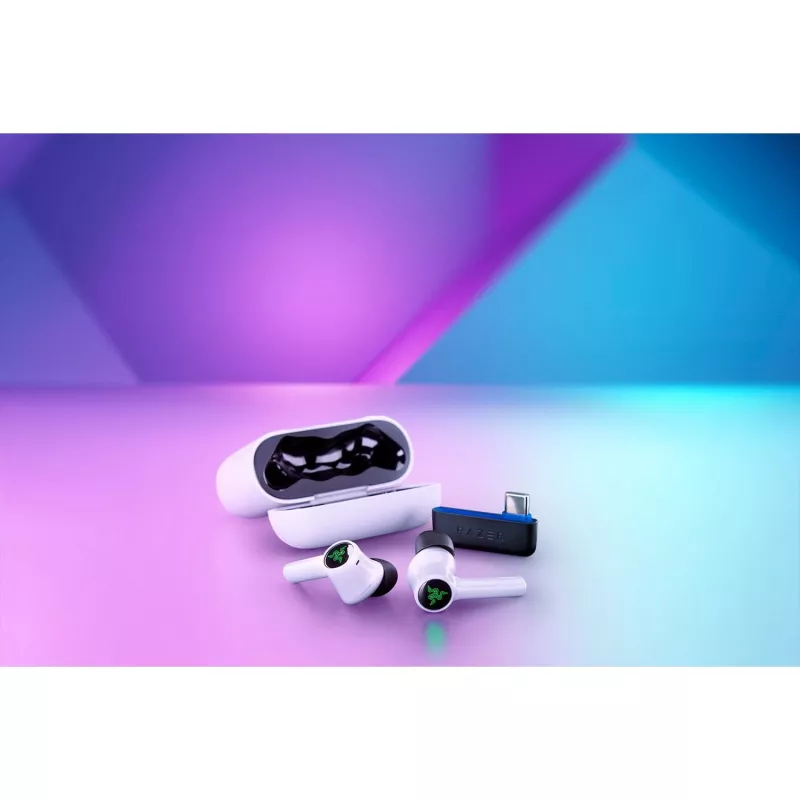 Razer Hammerhead HyperSpeed auriculares intra-auriculares gaming true wireless com microfone, 20-20000 Hz, brancos